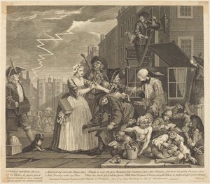 De levensloop van een losbol: plaat 4 door William Hogarth