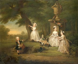 Een kinder theekransje, 1730