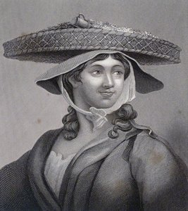 Een garnalenmeisje door William Hogarth