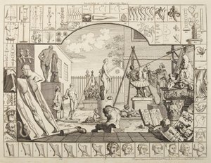 Analyse van schoonheid, plaat 1 door William Hogarth