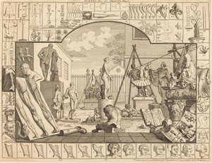 Analyse van schoonheid: pl.1 door William Hogarth