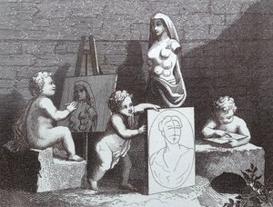 Jongens Gluren naar de Natuur door William Hogarth