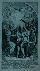 Burlesque op Kents Altaarstuk in St Clement Danes, ca. 1725