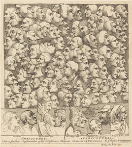 Personages en karikaturen door William Hogarth