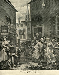 Covent Garden op de Middag, 1738, 1925 door William Hogarth