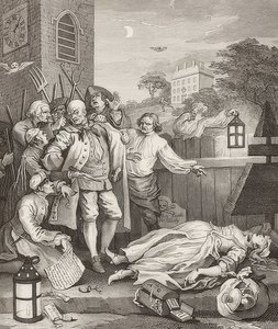 Volmaakte wreedheid. Uit: De vier stadia van wreedheid door William Hogarth