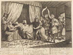 Cunicularii, of De Wijze Mannen van Godliman in Overleg door William Hogarth