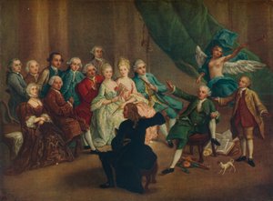 David Garrick in de Groene Kamer, 18e eeuw door William Hogarth