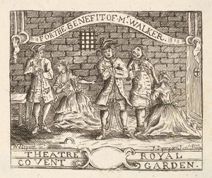 Voor het Voordeel van de Heer Walker, Theatre Royal, Covent Garden, uitgegeven 1822