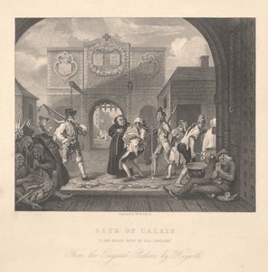 Poort van Calais, gegraveerd door William Radclyffe (1783-1855)