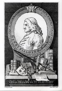 Henry Fielding (1707-54) op de leeftijd van achtenveertig, gegraveerd door James Basire