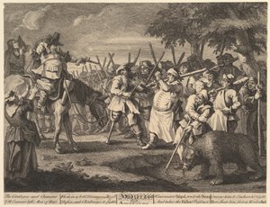 Hudibras Eerste Avontuur, twaalf grote illustraties voor Samuel Butlers Hudibras..., februari 1725-26 door William Hogarth