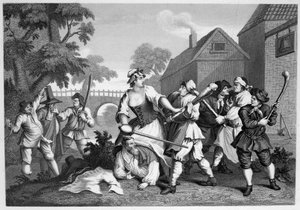 Hudibras De ridder onderwerpt zich aan Trulla