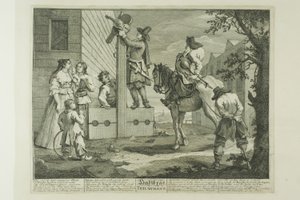 Hudibras Triomfantelijk, plaat vier van Hudibras door William Hogarth