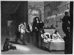 Hudibras en de advocaat door William Hogarth