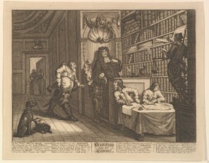 Hudibras en de advocaat Twaalf grote illustraties voor Samuel Butlers Hudibras, Plaat, 1725-68 door William Hogarth