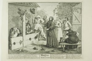 Hudibras in Verdrukking, plaat zes uit Hudibras door William Hogarth