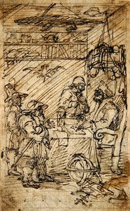 Hudibras bezoekt Sidrophel door William Hogarth