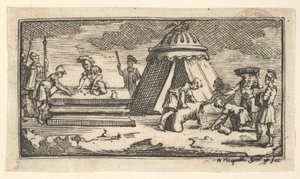 Uitgegeven Gerst in plaats van Tarwe [eerste versie] John Beaver, Romeinse Militaire Straf, na 1725 door William Hogarth