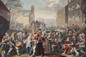 Mars van de Wachten naar Finchley, illustratie uit 