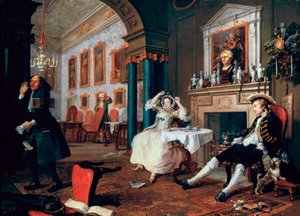 Marriage A-la-Mode: 2. Het tête-à-tête, 1743