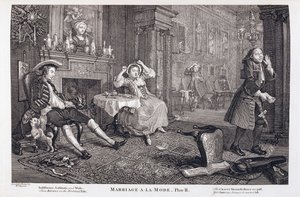 Huwelijk à la Mode door William Hogarth