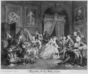 Marriage a la Mode, Plaat IV, De Toilette, 1745