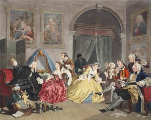 Marriage a la Mode, Plaat IV, De Toilette, illustratie uit 