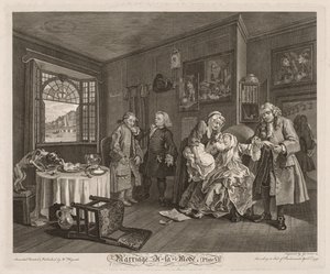 Marriage à la Mode: De dood van de gravin, 1745 door William Hogarth