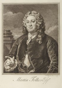 Martin Folkes door William Hogarth