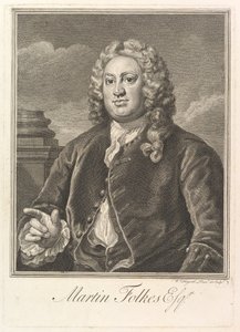 Martin Folkes door William Hogarth