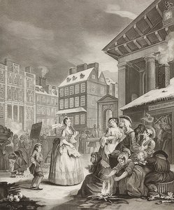 Ochtend. Uit: De vier tijden van de dag. 1738 door William Hogarth