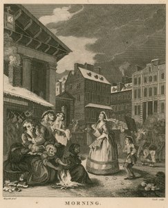 Ochtend in Covent Garden, Londen door William Hogarth