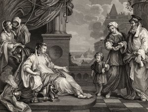 Mozes voor de dochter van de farao, uit 
