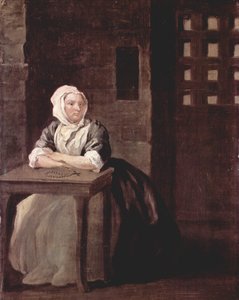 Sarah Malcolm (overleden 1733) door William Hogarth