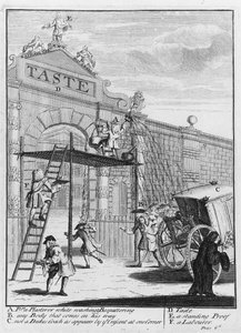 Smaak, of Burlington Gate, 1732 door William Hogarth