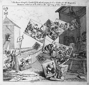 De Slag om de Schilderijen, 1745 door William Hogarth