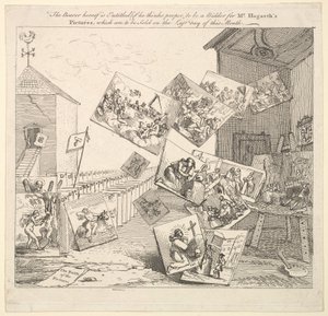 De Slag om de Beelden door William Hogarth