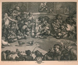 De hanenren door William Hogarth