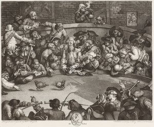 De hanenvechtplaats. 1759 door William Hogarth