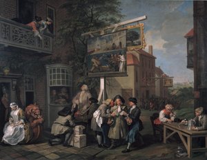 De verkiezing II: stemmen werven, 1754-55 door William Hogarth