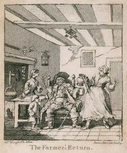 De Terugkeer van de Boer door William Hogarth