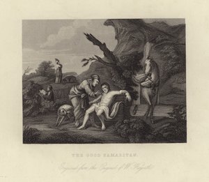 De Barmhartige Samaritaan door William Hogarth