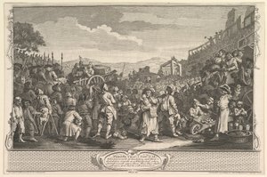 De Luie Leerling Geëxecuteerd in Tyburn Industrie en Luiheid, plaat 11, 30 september 1747
