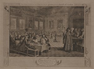 De ijverige leerling rijk geworden, en sheriff van Londen door William Hogarth