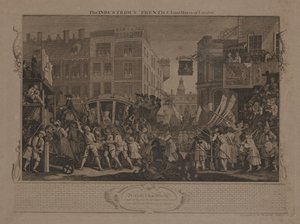 De ijverige gezel, burgemeester van Londen door William Hogarth