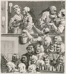 Het lachende publiek. Hogarth