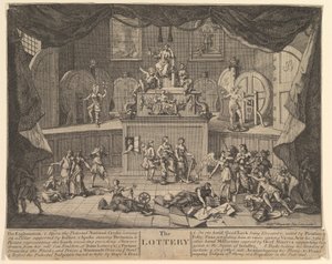 De loterij door William Hogarth