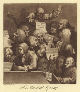 De muziekgroep door William Hogarth