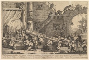 De Straf van Lemuel Gulliver, december 1726 door William Hogarth